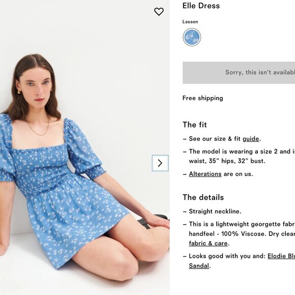 NWT Reformation Elle Dress - Picture 7 of 7